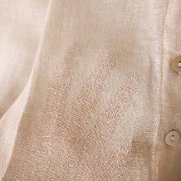 Luxury Earthy Natural Linen Piratecore Lagenlook Tunic Top Jones New York - Picture 4 of 5